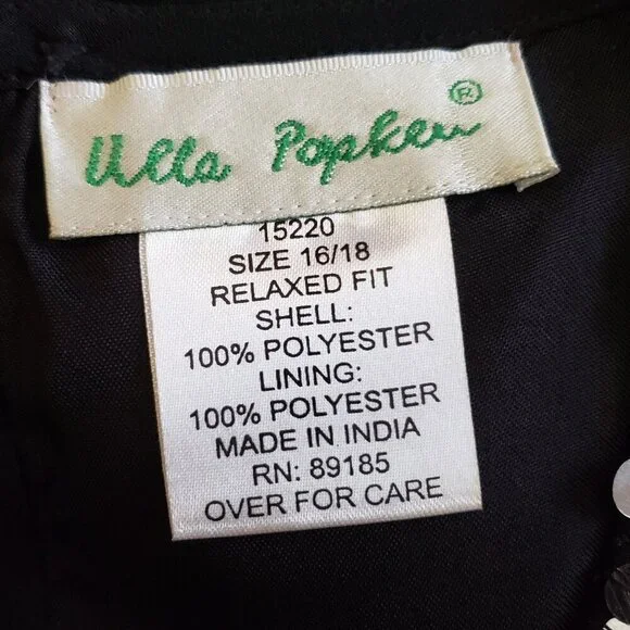 Ulla Popken Formal Black Sequin Dress, Size 16/18 - Picture 10 of 12